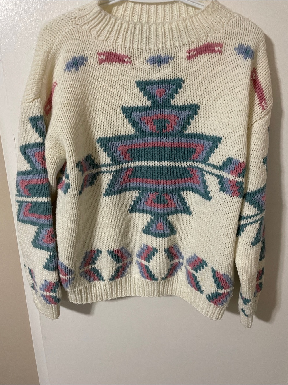 Vintage Karuba Southwestern Pattern Sweater Size Medium